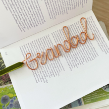 Load image into Gallery viewer, Personalised Wire Gift Bookmark for Grandad

