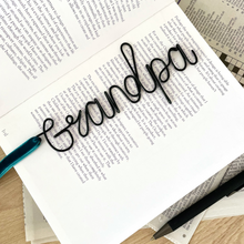 Load image into Gallery viewer, Personalised Wire Gift Bookmark for Grandad
