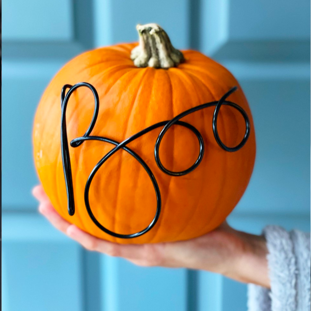 'Boo' Halloween Pumpkin Decoration